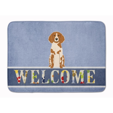 Carolines Treasures Brittany Spaniel Welcome Machine Washable Memory Foam Mat BB5653RUG
